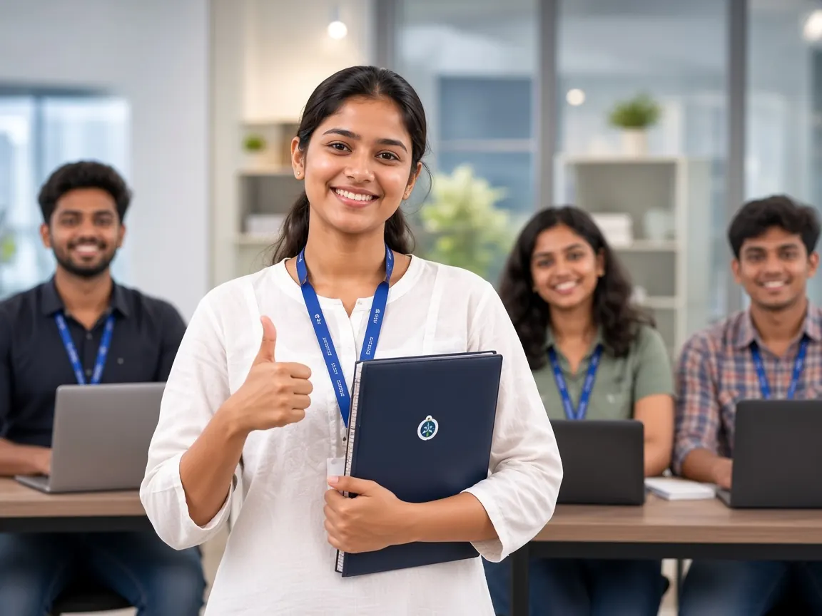 Students training together at RojgarMela.ai